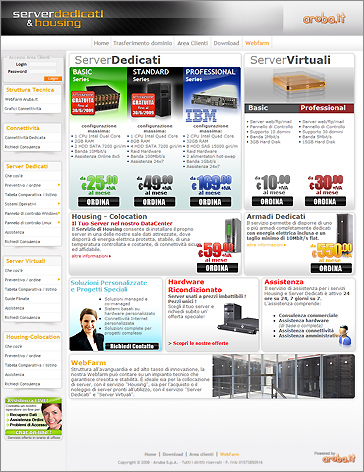 Restyling Grafico ServerDedicati.Aruba.it
