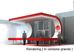 Rendering Stand Aruba PEC realizzato da ATOdesign